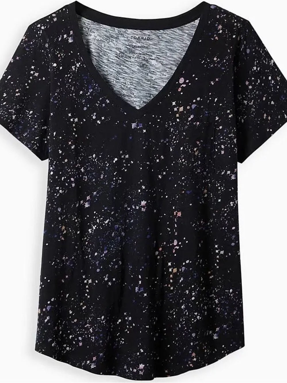 Torrid 2X Black Splatter Heritage Cotton Tee